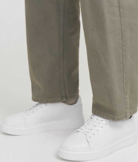 Jack & Jones Stockholm Leather Sneakers Bright White/Leather - Pánske topánky 40-52 - 
