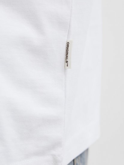 Jack & Jones Hydra Crew Neck T-Shirt Bright White - Tričká - Nadrozmerné tričká - 2XL-14XL