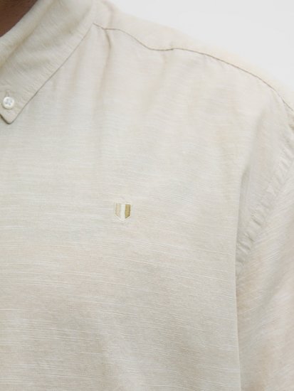 Jack & Jones Summer Shield Short Sleeve Shirt White Pepper - Košele - Košele 2XL-10XL