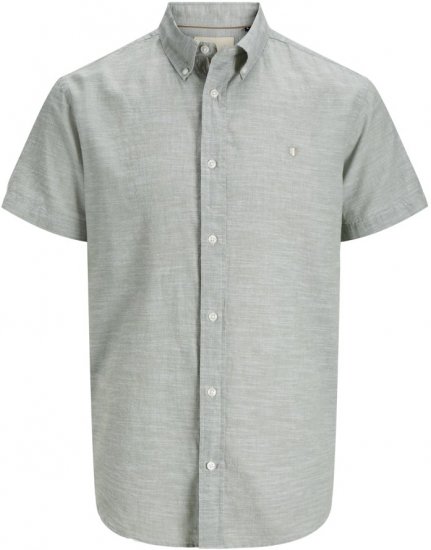Jack & Jones Summer Shield Short Sleeve Shirt Hedge Green - Košele - Košele 2XL-10XL