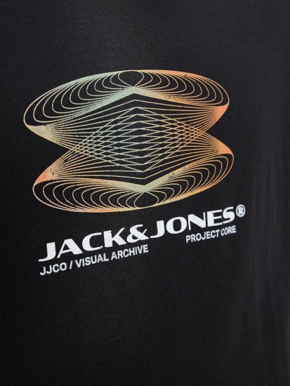 Jack & Jones Calma Crew Neck T-Shirt Black - Tričká - Nadrozmerné tričká - 2XL-14XL