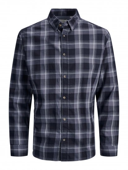 Jack & Jones JJPLAIN LOGAN Shirt Navy - Košele - Košele 2XL-10XL