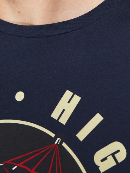 Jack & Jones JJEUSTACE T-Shirt Navy - Tričká - Nadrozmerné tričká - 2XL-14XL