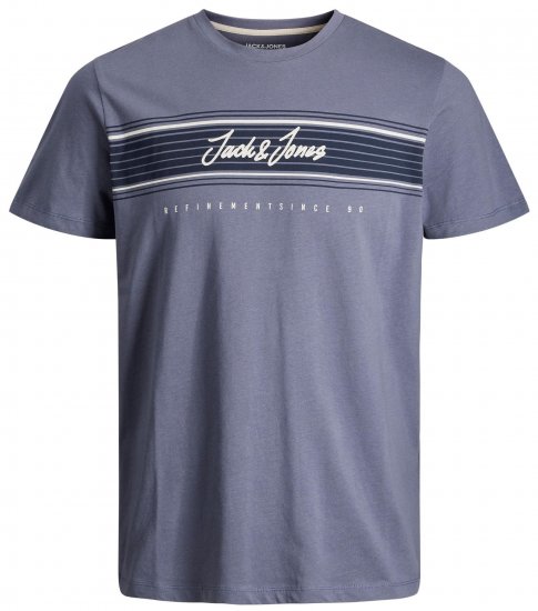 Jack & Jones JJLEO T-Shirt Gray - Tričká - Nadrozmerné tričká - 2XL-14XL