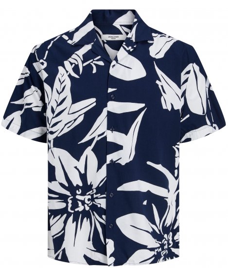 Jack & Jones JPRBLATROPIC Resort Shirt Navy - Košele - Košele 2XL-10XL