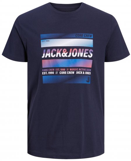 Jack & Jones JCOARC T-Shirt Navy - Tričká - Nadrozmerné tričká - 2XL-14XL