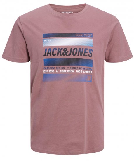 Jack & Jones JCOARC T-Shirt Twilight Mauve - Tričká - Nadrozmerné tričká - 2XL-14XL