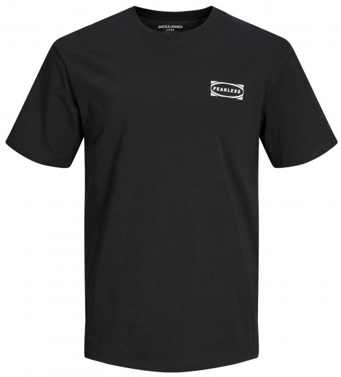 Jack & Jones JCOEDTN T-Shirt with Back Print Black - Tričká - Nadrozmerné tričká - 2XL-14XL
