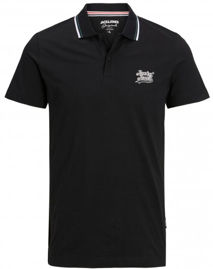Jack & Jones JORTREVOR Polo Shirt Black - Polokošele - Polokošele 2XL-8XL