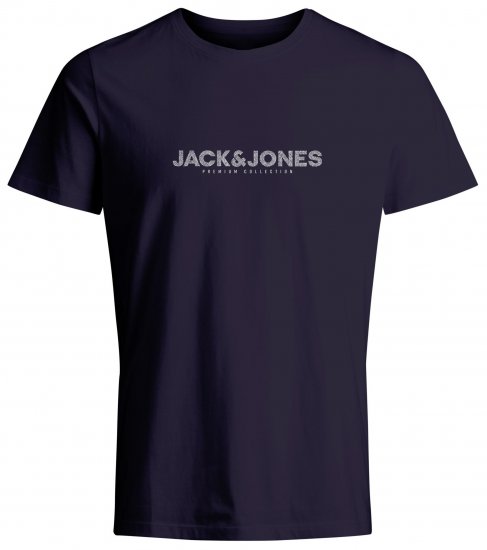 Jack & Jones JPRBLABOOSTER T-Shirt Navy - Tričká - Nadrozmerné tričká - 2XL-14XL