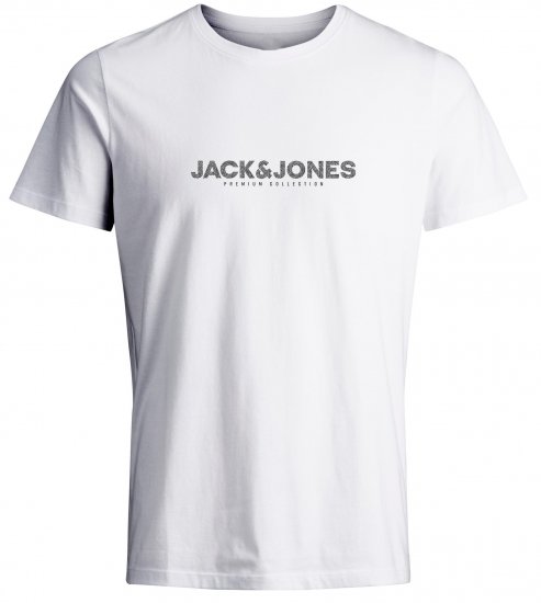 Jack & Jones JPRBLABOOSTER T-Shirt White - Tričká - Nadrozmerné tričká - 2XL-14XL