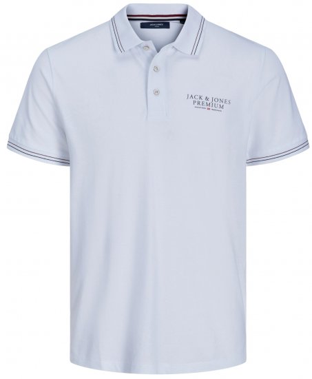 Jack & Jones JPRBLUARCHIE Polo White - Polokošele - Polokošele 2XL-8XL