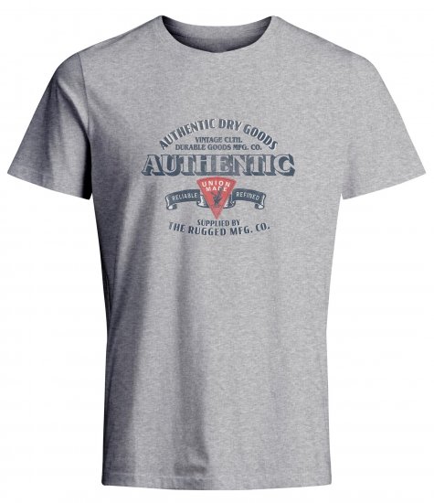 Jack & Jones JPRBLU Vintage T-shirt Grey - Tričká - Nadrozmerné tričká - 2XL-14XL
