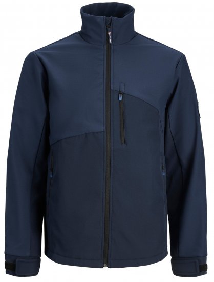 jack & Jones JCOARC Softshell Jacket Navy - Bundy - Bundy Nadmerné Veľkosti 2XL-8XL