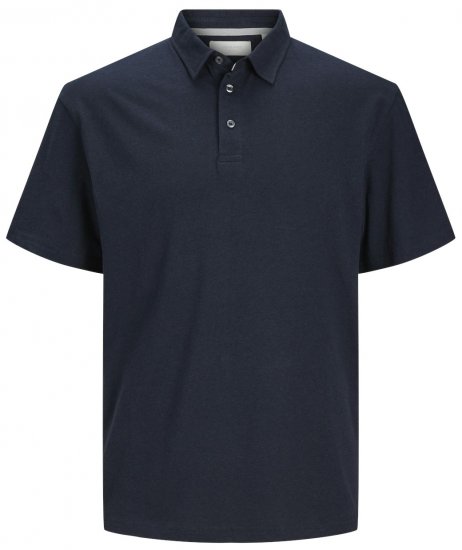 Jack & Jones JPRCC Soft Linen Blend Polo Night Sky - Polokošele - Polokošele 2XL-8XL