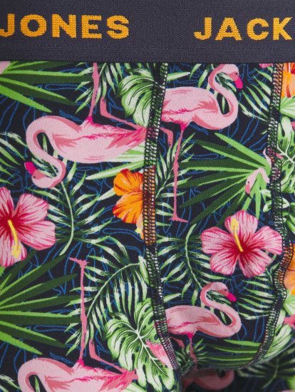 Jack & Jones JACPINK FLAMINGO TRUNKS 5 PACK Navy Blazer - Spodná bielizeň - Spodné Prádlo 2XL-8XL