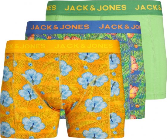Jack & Jones JACHAWAII TRUNKS 3 PACK Palace Blue - Spodná bielizeň - Spodné Prádlo 2XL-8XL