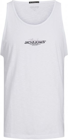 Jack & Jones JORARUBA BRANDING TANK TOP Bright White - Tričká - Nadrozmerné tričká - 2XL-14XL