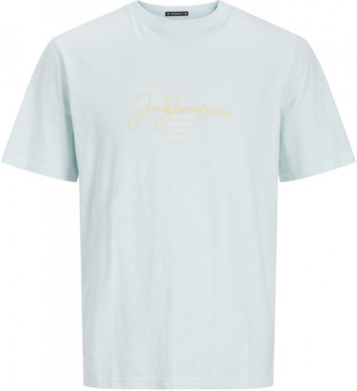 Jack & Jones JORARUBA BRANDING TEE SS CREW NECK Skylight - Tričká - Nadrozmerné tričká - 2XL-14XL