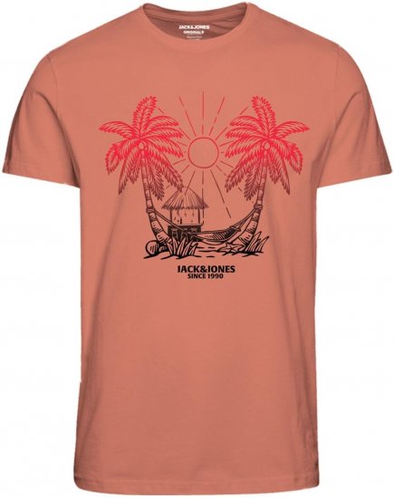 Jack & Jones JORARUBA TEE SS CREW NECK Canyon Sunset - Tričká - Nadrozmerné tričká - 2XL-14XL