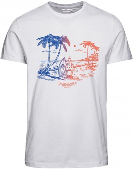 Jack & Jones JORARUBA TEE SS CREW NECK - Bright White - Tričká - Nadrozmerné tričká - 2XL-14XL