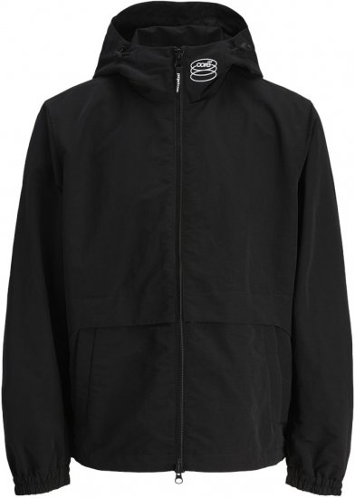 Jack & Jones Union Shell Jacket Black - Bundy - Bundy Nadmerné Veľkosti 2XL-8XL