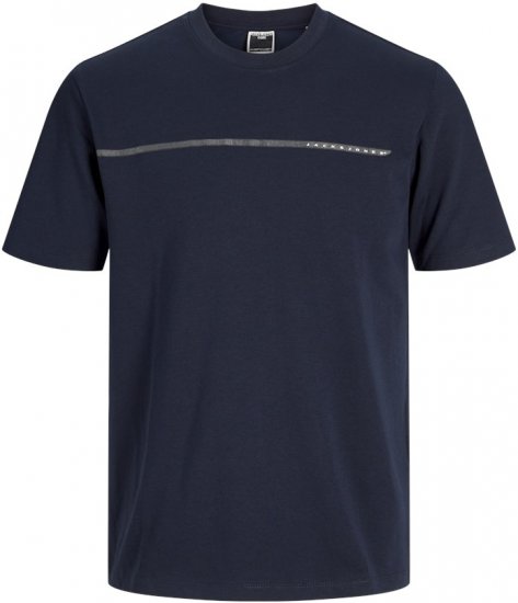 Jack & Jones FUSION Full Branding T-Shirt Sky Captain - Tričká - Nadrozmerné tričká - 2XL-14XL