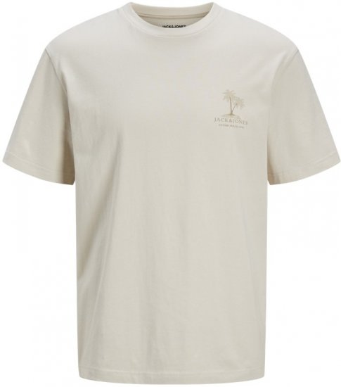  Jack & Jones Summer Vibes Crew Neck T-Shirt Moonbeam - Tričká - Nadrozmerné tričká - 2XL-14XL