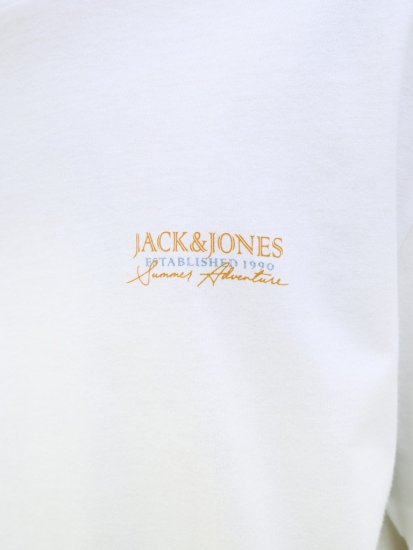 Jack & Jones Summer Vibes Crew Neck T-Shirt White - Tričká - Nadrozmerné tričká - 2XL-14XL