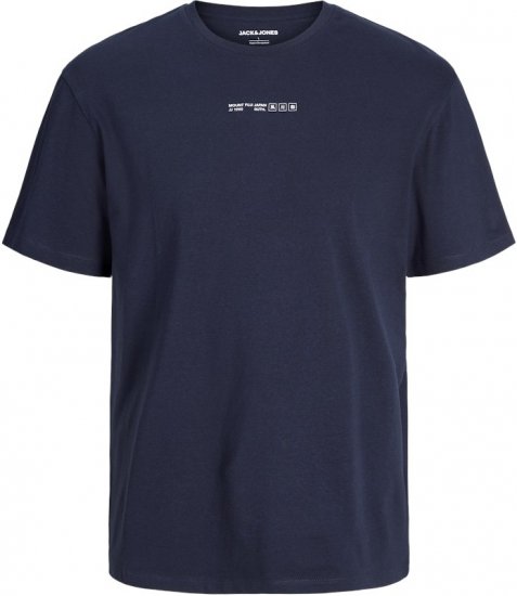 Jack & Jones Ayce Crew Neck T-Shirt Blue - Tričká - Nadrozmerné tričká - 2XL-14XL