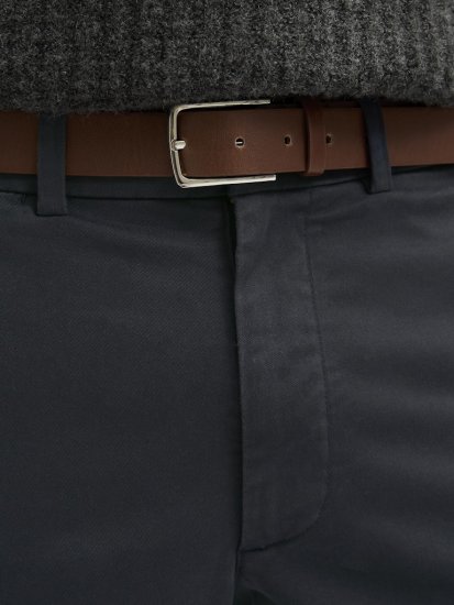 Jack & Jones Ollie Franco Chino Pants with Belt Dark Navy - Džínsy & nohavice - Džínsy a Nohavice - W40-W70