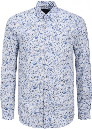Jack & Jones BARNES Printed Dobby Long Sleeve Shirt Light Blue - Košele - Košele 2XL-10XL