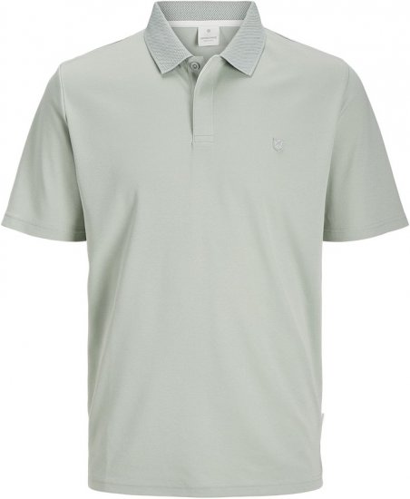 Jack & Jones Rodney Short Sleeve Polo Aqua Gray - Polokošele - Polokošele 2XL-8XL