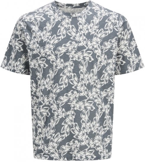 Jack & Jones Split AOP Crew Neck T-Shirt Grey - Tričká - Nadrozmerné tričká - 2XL-14XL