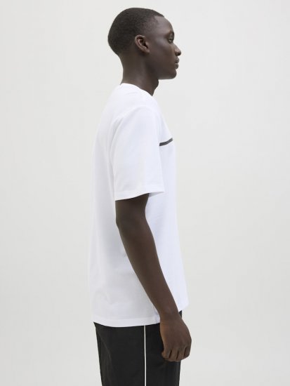 Jack & Jones FUSION Full Branding T-Shirt Bright White - Tričká - Nadrozmerné tričká - 2XL-14XL