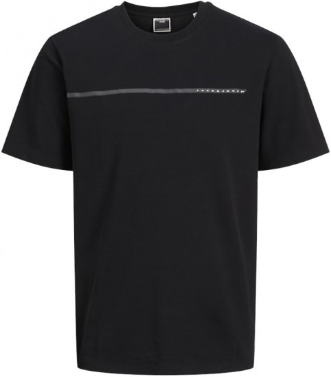 Jack & Jones FUSION Full Branding T-Shirt Black - Tričká - Nadrozmerné tričká - 2XL-14XL