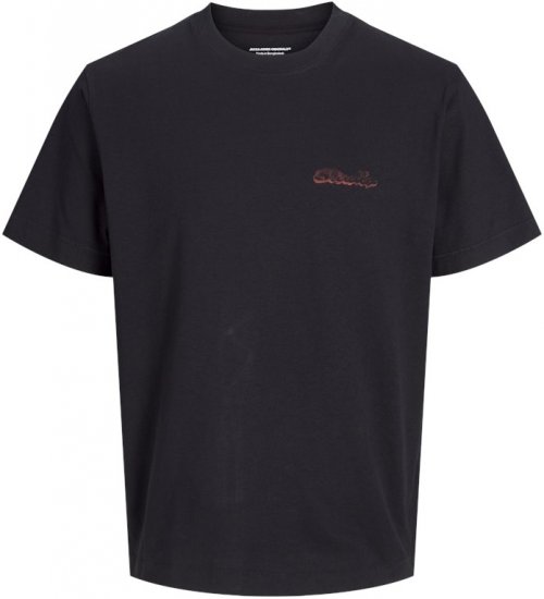 Jack & Jones Retiro Crew Neck T-Shirt Black - Tričká - Nadrozmerné tričká - 2XL-14XL