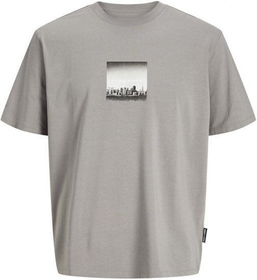 Jack & Jones Pacer Photo Branding Crew Neck T-Shirt Grey - Tričká - Nadrozmerné tričká - 2XL-14XL
