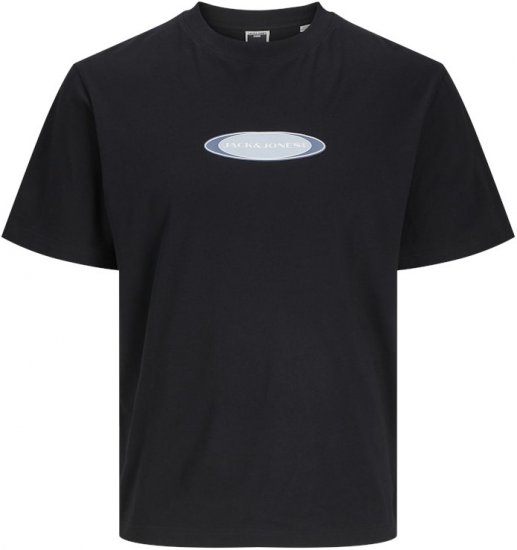 Jack & Jones Pacer Branding Print T-Shirt Black - Tričká - Nadrozmerné tričká - 2XL-14XL