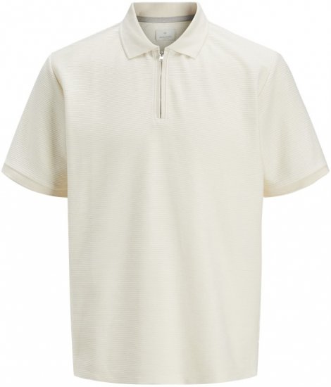 Jack & Jones Ronnie Polo with Zipper Bright White - Polokošele - Polokošele 2XL-8XL