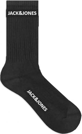 Jack & Jones BASIC LOGO Tennis Socks 5-Pack Black - Spodná bielizeň - Spodné Prádlo 2XL-8XL
