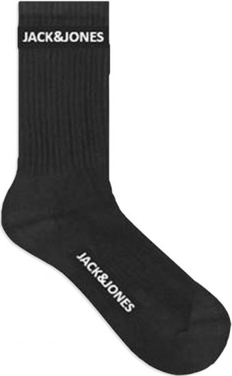 Jack & Jones BASIC LOGO Tennis Socks 5-Pack Black - Spodná bielizeň - Spodné Prádlo 2XL-8XL