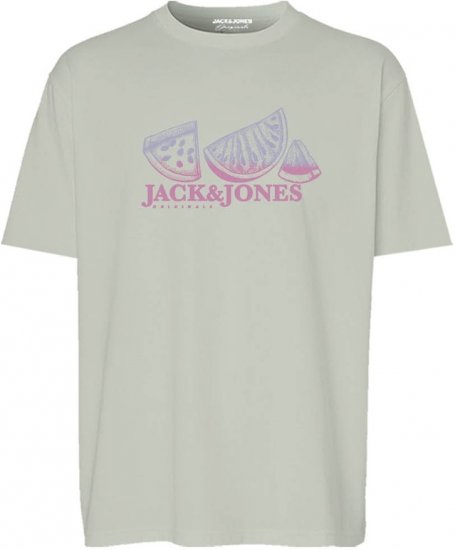 Jack & Jones Split Gradient Crew Neck T-Shirt Green - Tričká - Nadrozmerné tričká - 2XL-14XL