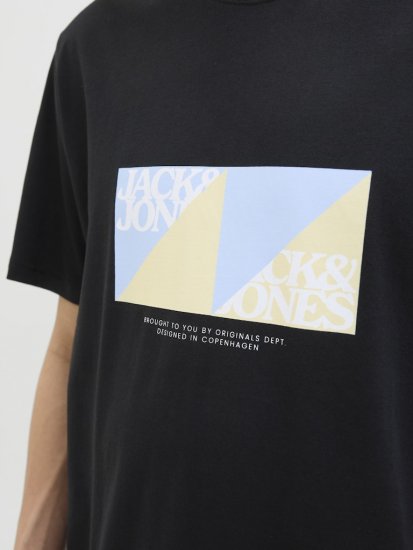 Jack & Jones Vira Branding Crew Neck T-Shirt Black - Tričká - Nadrozmerné tričká - 2XL-14XL