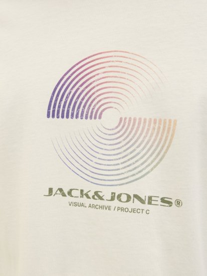 Jack & Jones Calma Crew Neck T-Shirt Sweet Corn - Tričká - Nadrozmerné tričká - 2XL-14XL
