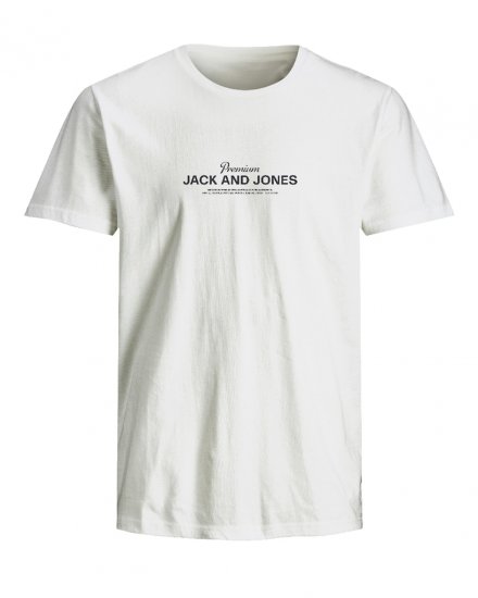 Jack & Jones Ferris Crew Neck T-Shirt Bright White - Tričká - Nadrozmerné tričká - 2XL-14XL