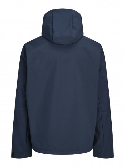 Jack & Jones North softshell bunda tmavomodrá - Bundy - Bundy Nadmerné Veľkosti 2XL-8XL