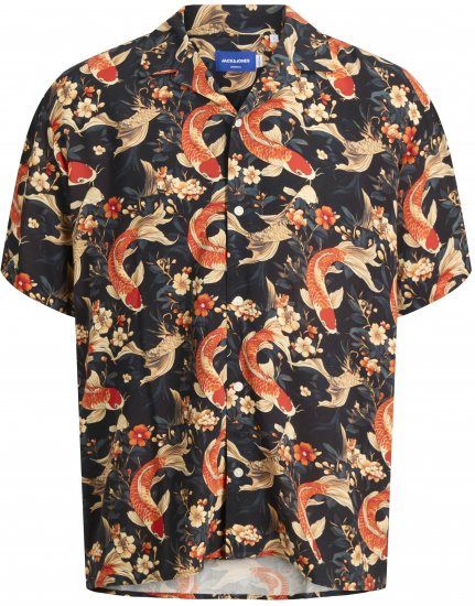 Jack & Jones Tokyo vzorovaná havajská košeľa tmavohnedá - Košele - Košele 2XL-10XL