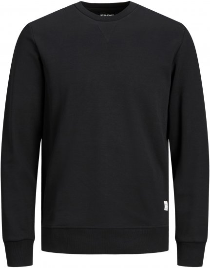 Jack & Jones Basic Sweatshirt Black - Mikiny & mikiny bez kapucne - Mikiny & Mikiny s Kapucňou 2XL-12XL