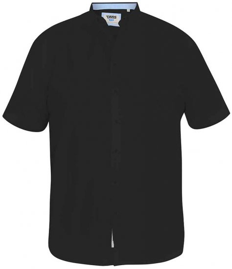 D555 James Short Sleeve Oxford Shirt Black - Košele - Košele 2XL-10XL